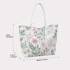 Floral Printed Shoulder Tote Bag Stylish Casual Daily Carry Handbag for Ladies