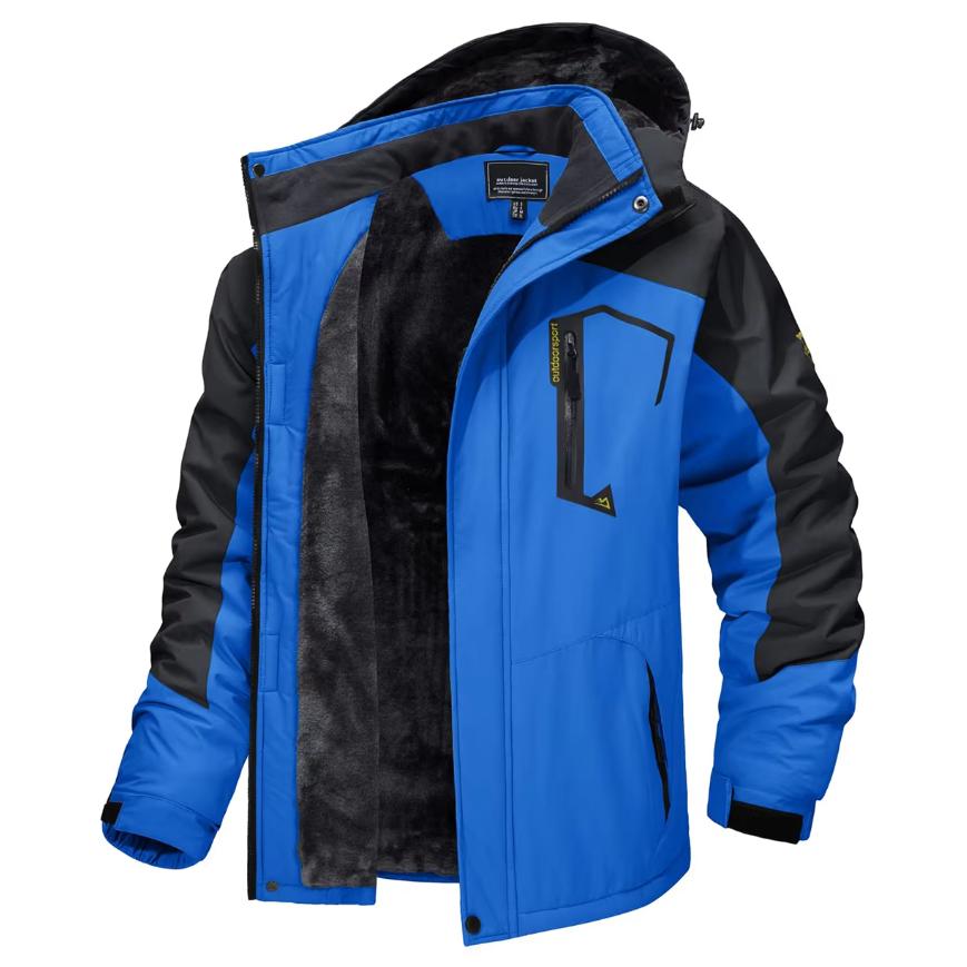 Fleece Lining Mountain Jackets Mens Hiking Jackets Outdoor Removable Hooded Coats Ski Snowboard Parka Winter Outwear