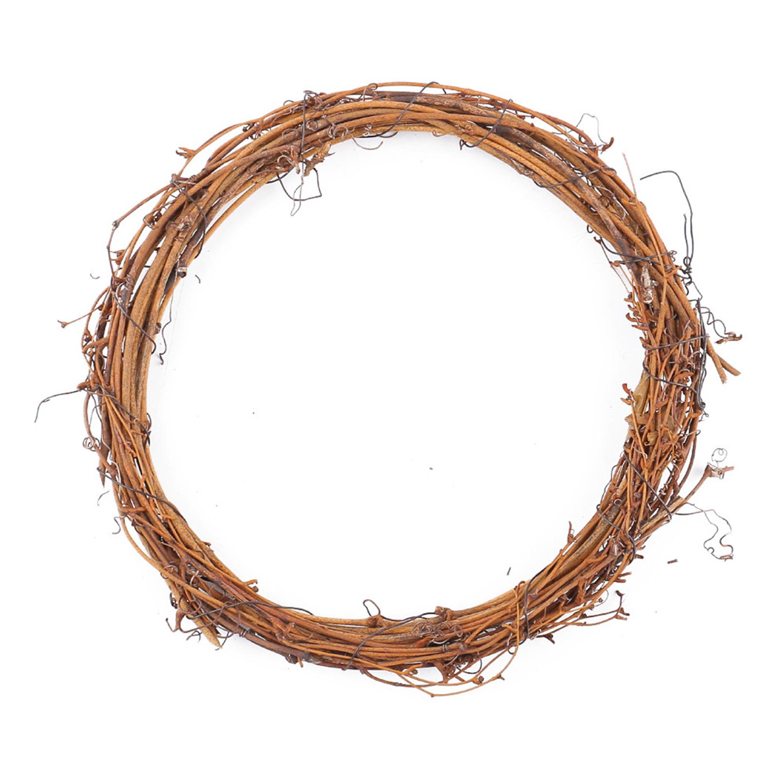 

Natural Rattan Wreath Frame Dispaly For DIY Projects Rustic Style Vine Hoop For Front Door Or Wall Decoration G