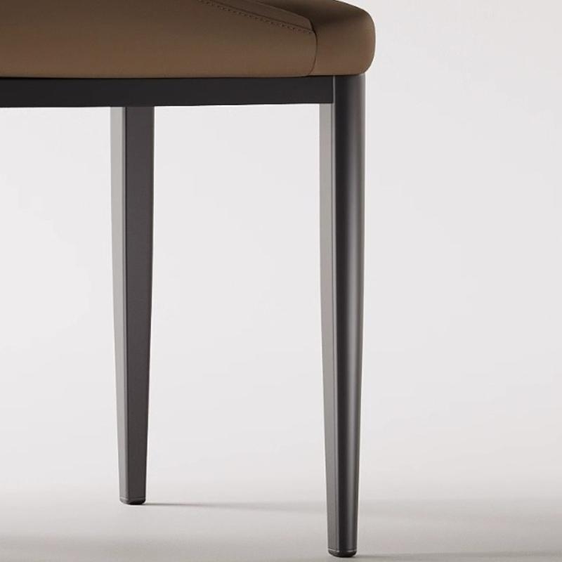 Modern PU Leather Dining Chairs with Metal Legs Restaurants Hotels Chairs Coffee Shop Backrests Comfortable Vintage Sofa Chairs