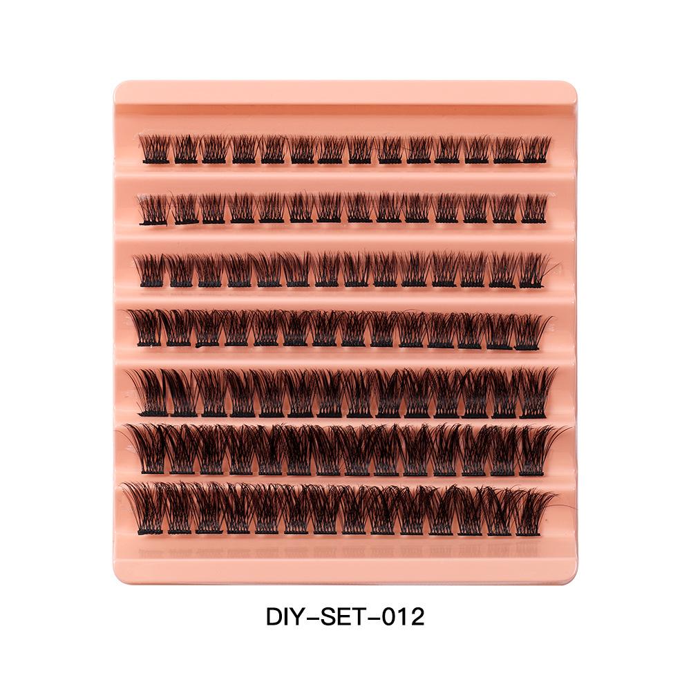 

Большая емкость 7 рядов накладных ресниц сегментированные натуральные густые самонаращивание посадка одиночный пучок волос