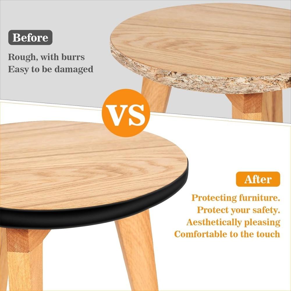 1PC 5mx18mm U-shaped Edge Banding Self-Adhesive Edge Banding Tape Wood Board Chair Table Protector Cover Furniture