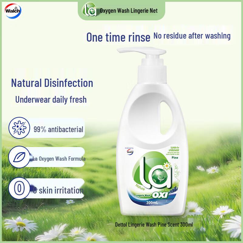 Walch La Oxygen Wash Lingerie Cleanser, 4x300ml, 99.9% Antibacterial