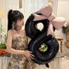 2pcs Photo Props Number Balloons 40inch Bownot Balloons  Anniversary Decoration