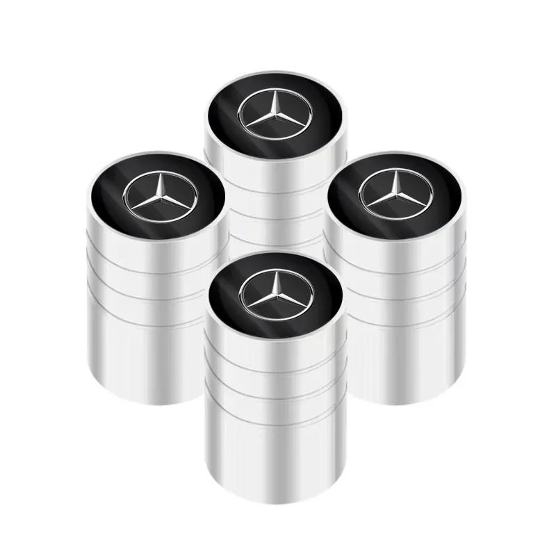 

2025 Горячие Для Mercedes Benz 4 шт. Автомобильный Стайлинг Алюминиевый Значок Колпачки Клапанов Колес и Шин Воздуха для Mercedes Benz Amg W205 W211 W204