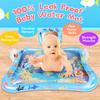 Tummy Time Water Mat for Baby Boy Girl PVC Inflatable Play Mat with Mirror Rattle Buzzer for Infants Toddlers Fun Play  