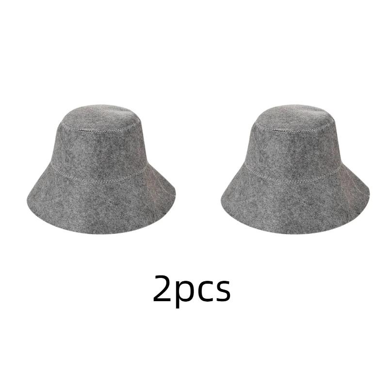 Felt Sauna Hat Anti Heat Russian Cap Thicken Wool Felt Shower Cap Hair Turban For Bath House Head Protection Drop