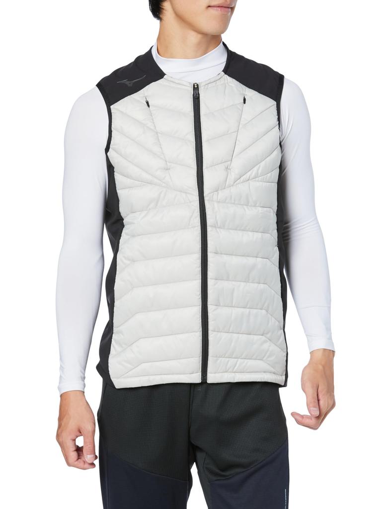 Mizuno Techfill Hybrid Training Cold Moonstruck 3XL Vest, Protection, Moisture-Wicking, Heat-Retaining, Washable, 32MEA537, Gray,
