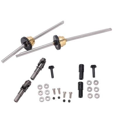 High-Precision Metal Drive Shaft, Gear Bridge, Axle, and Differential Kit for WPL C14, C24, C34, C44, B14, B16, B24, and B36 116 RC Cars. WPL