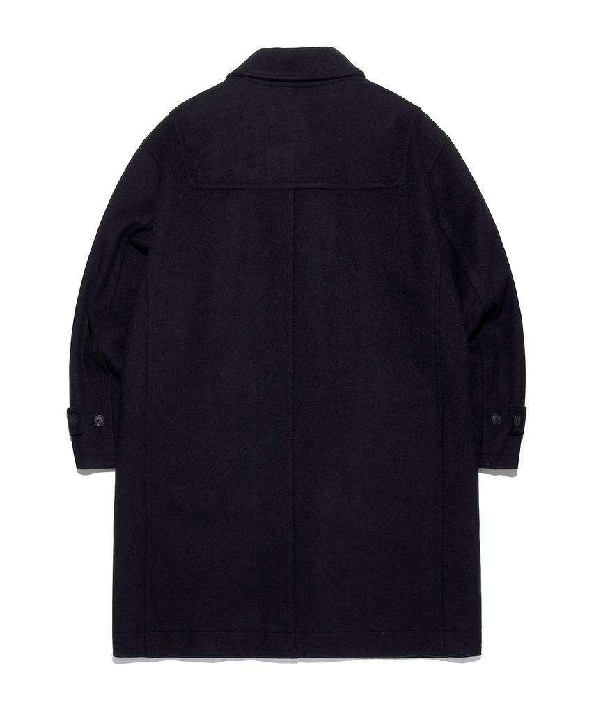 Lee Wool Blend Long Duffle Coat Navy