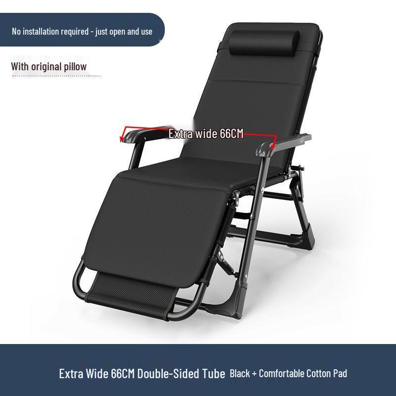 Portable Folding Lounge Chair: Reclining Sofa Bed for Home and Balcony