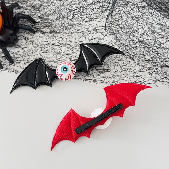 Halloween Hairpin Dark Style Bat Wings Pumpkin Eyeball Design Spoof Hair Clip Versatile Gothic Street Party Hair Accessory