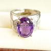 Amethyst Oval Cut Gemstone With 925 Sterling Silver Ring For Men's #A689 JL375658873805