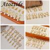 Atoztide Trendy Shiny Zircon Ocean Series Pendant Earring Women Stainless Steel Gold Color Multiple Styles Earring Jewelry Gift