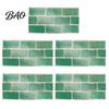 Retro Brick Pattern Wall Art 5Pcs Vintage Tile Stickers, Waterproof Oil?Proof Wallpaper, Peel Decorative Tiles for Home & Stick Backsplash