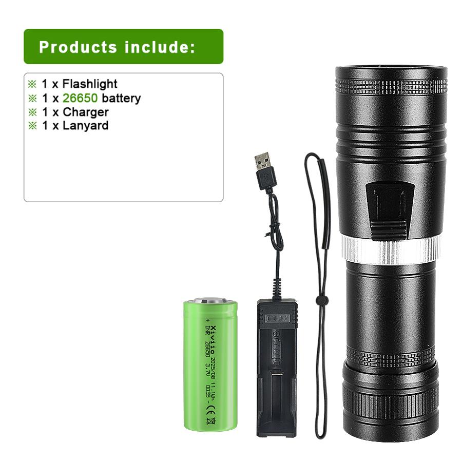 111111LM Professional LED Diving Flashlight Super Bright IPX8 Waterproof Torch Underwater 111M Hunting Fishing Lanterns