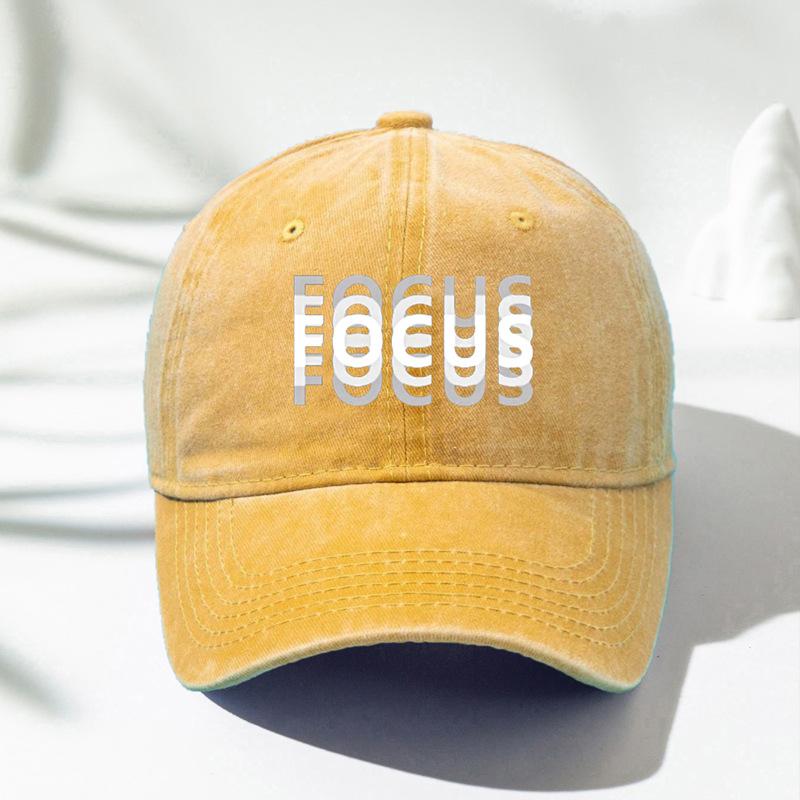 Focus Unisex Baseballkappe - Sommer & Frühling Sonnenschutz, Waschbar, Modischer Outdoor-Hut für Damen & Herren