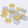 Hurtownie 500 sztuk 30mm brokat srebrny płatek śniegu Scrapbooking aplikacja DIY rzemiosło naszywki rzemiosło dekoracyjne Ornament akcesoria