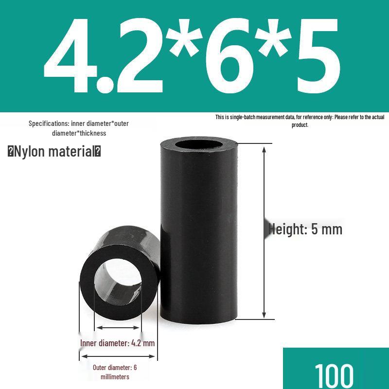 Nylon Wear-Resistant Hollow Cylindrical Spacer Sleeve and Bearing Bushing