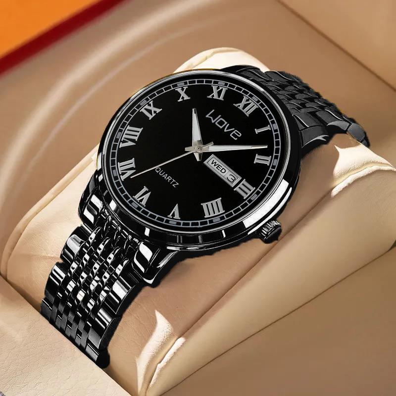 Langjue Men'S Watch Luminous Double Calendar Premium Quartz Watch