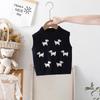 Unisex Toddler Cartoon Knit Vest: 2026 Spring/Autumn Trendy Round Neck Pullover