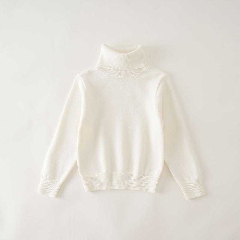 Autumn and Winter Children's High Collar Woolen Sweater Versatile Base Sweater Boys' and Girls' Knitted Sweater