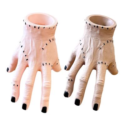 Horror Themed Pen Holder Rubber Finger Sculpture Compacts Desktop Decoration Accessories Halloween Organizers Ornament Gift