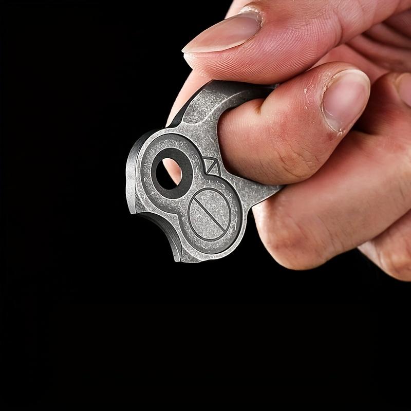 Owl Shaped Titanium Bottle Opener ,EDC Multi Tool with Keychain, Durable Zinc Alloy, Ideal for Camping, Hiking, and Everyday Use