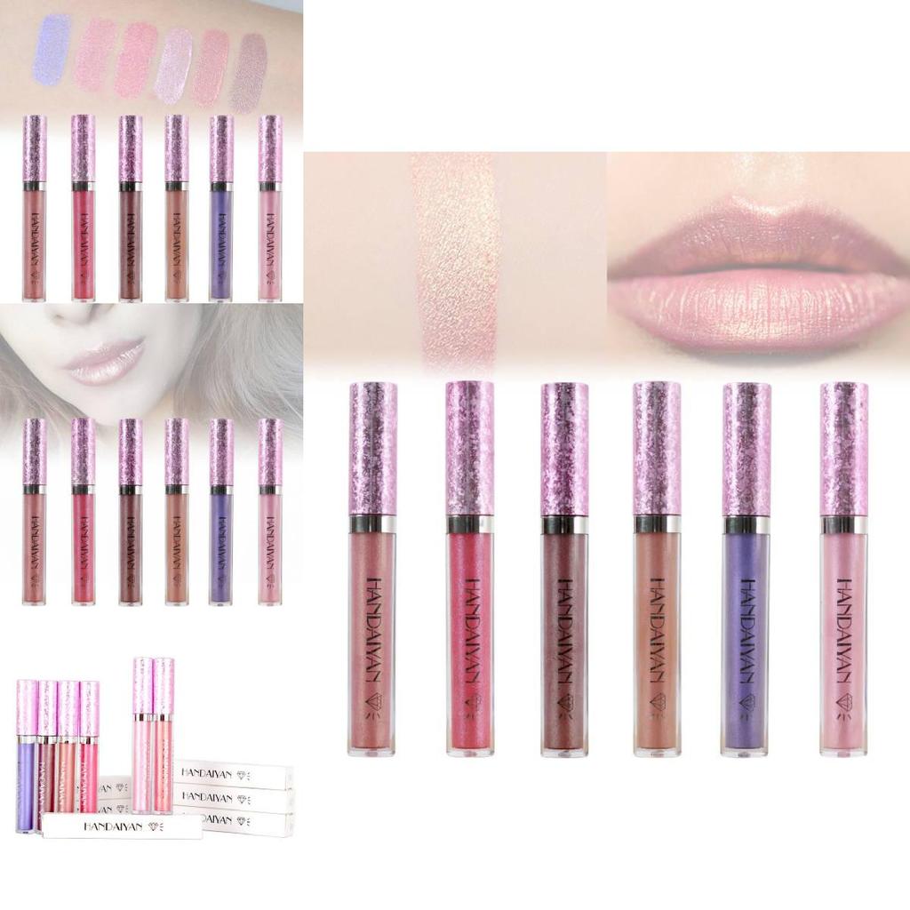 Shiny Lip Gloss 6 Colors Glittery Lip Gloss Long-lasting And Radiant