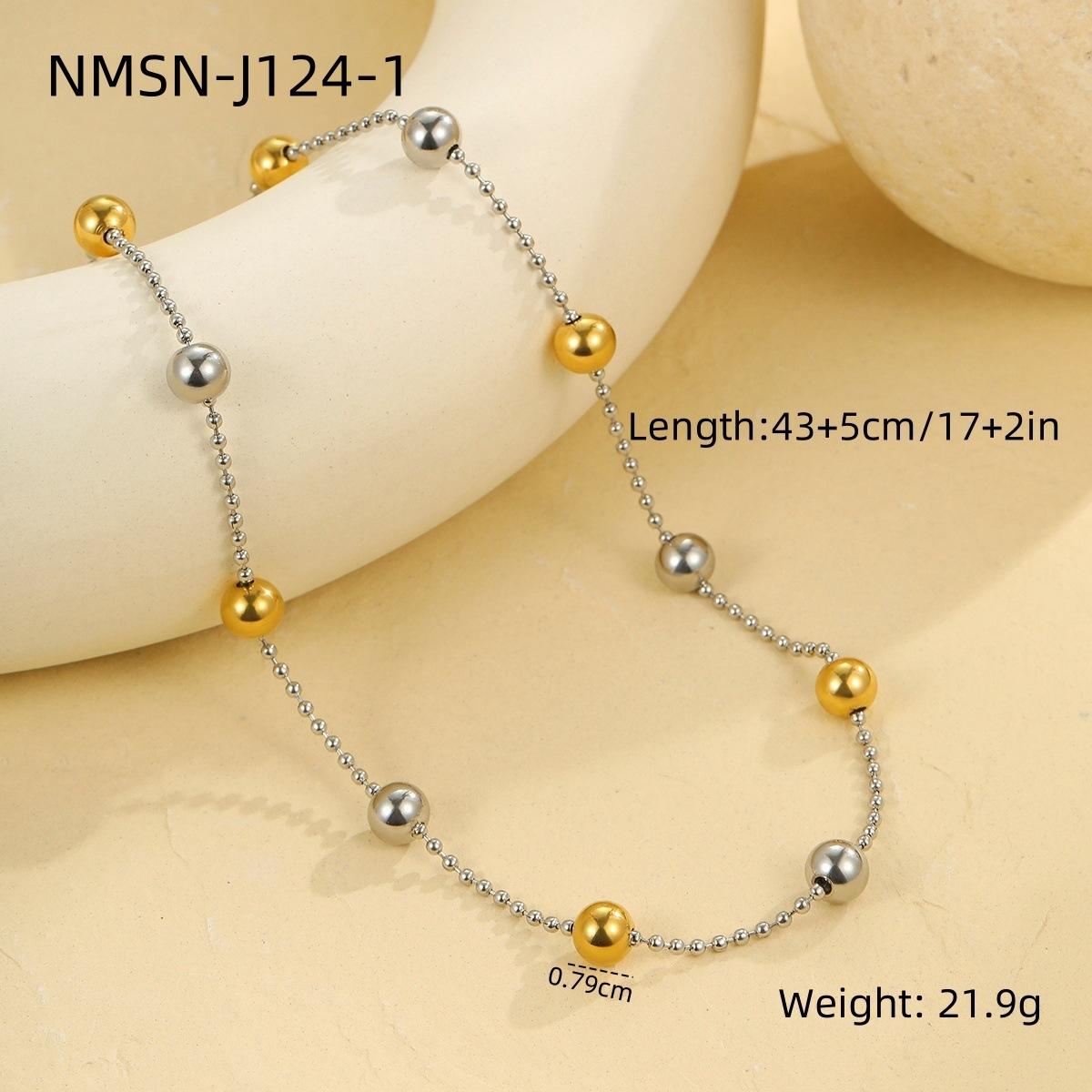 GEMCHIC Women s Minimalist Round Bead Stainless Steel Chain Necklace