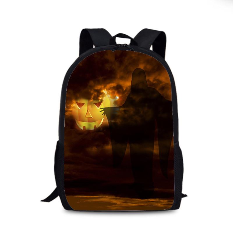 Halloween Fledermaus Kürbis Rucksack Aus Nylonmaterial Für Den Täglichen Gebrauch Und Street Style
