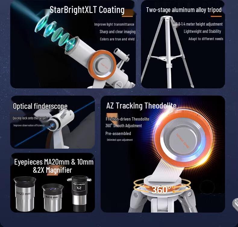 Celestron StarSeeker 70500 HD High-Magnification Astronomical & Terrestrial Telescope