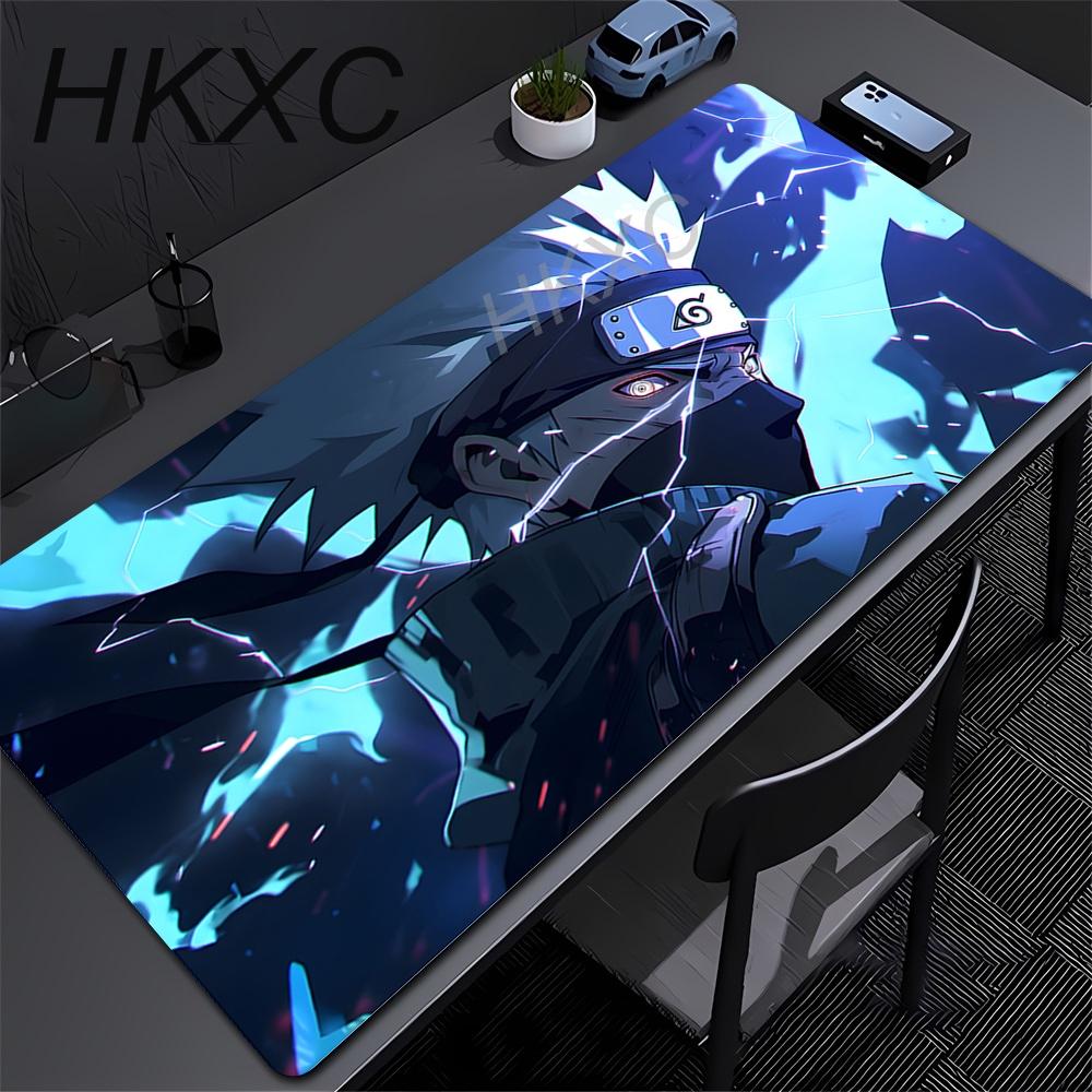 Laptop Gaming Desk Mat Black And White Manga Mousepad Anime Office Computer Naruto Uzumaki Mouse Pad Carpet Gamer Keyboard Pads