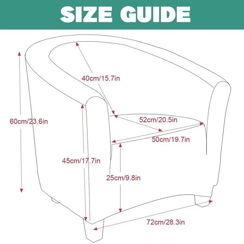 Blue Single Seat Sofa Couches Covers Club Tub Chair Cover Armchair Couch Cover Furniture Protector Slipcovers for Living Room