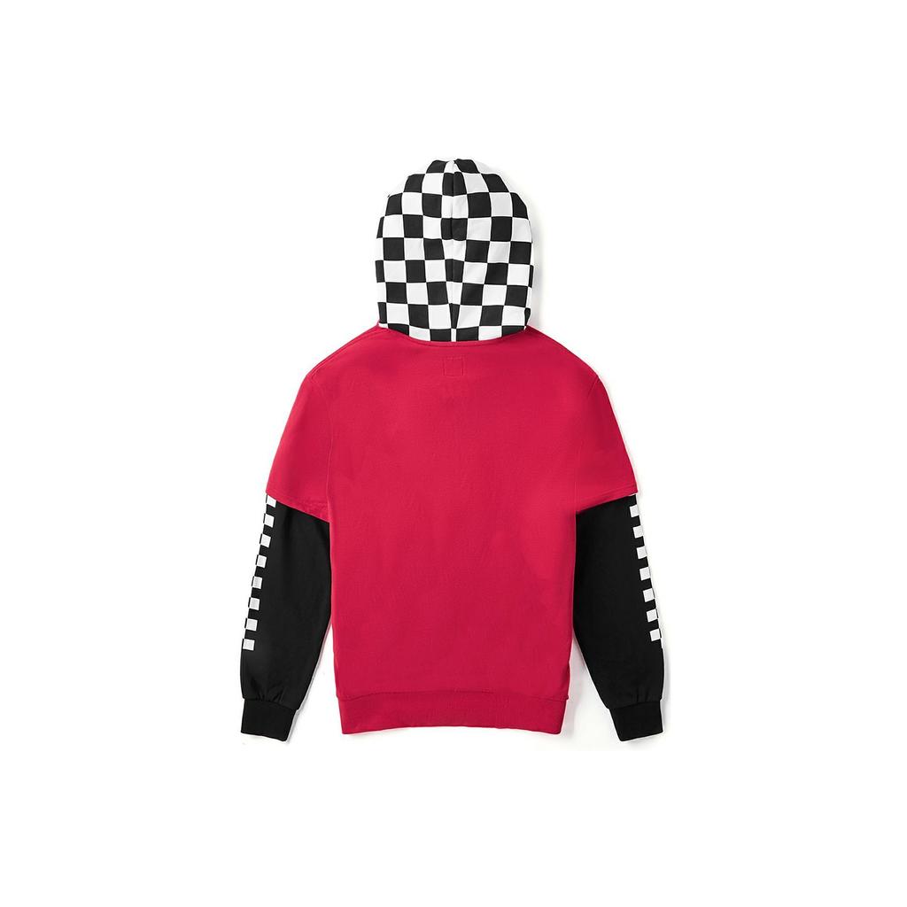 Vans Colorblock Kariertes Sweatshirt Damen Oberteile Rot VN0A4BQXIZQ