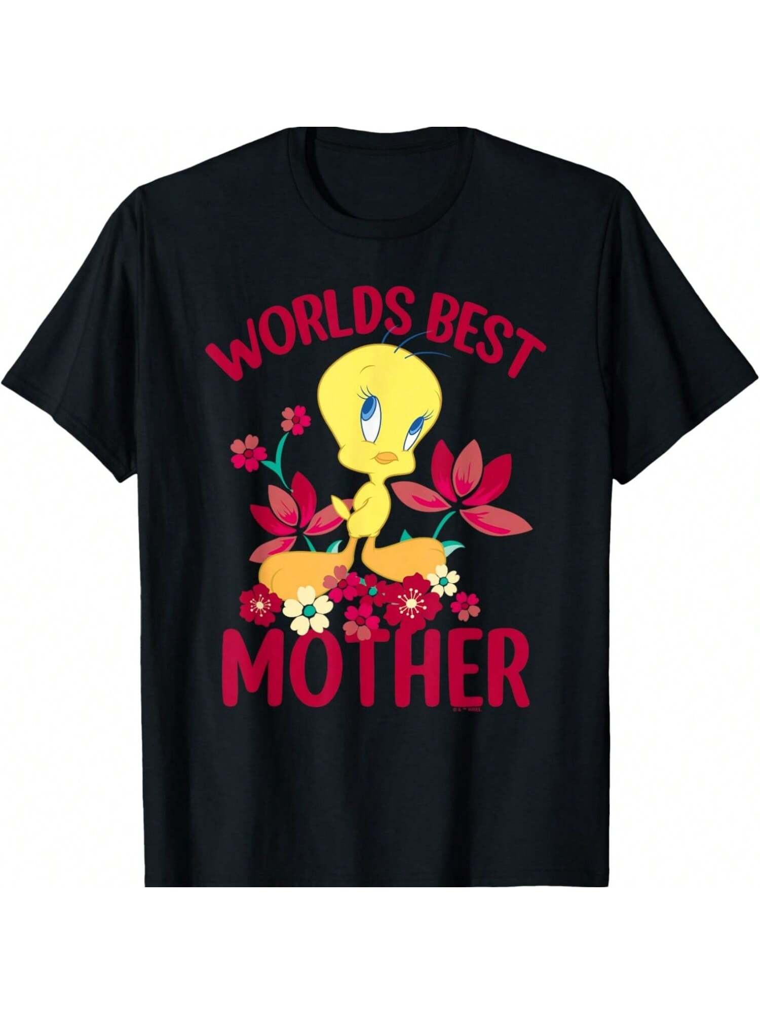 

Looneys Tuness Mother s Day Tweety Worlds Best Mom T-Shirt XXXXXL