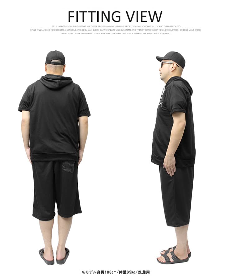 One Colors Plus Size Camouflage Fleece Sleeve and Navy Men's Sweatshirt, Lining, 3/4 Hoodie, Shorts, (3/4 Sleeves)