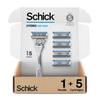 Aparelho de Barbear Schick Hydro Sense Hydrate para Homens Cabo com Protetores de Pele Tecnologia de Absorção de Choque 1 Cabo 5 Lâminas Refis 141
