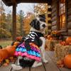 Soft Halloween Pet Cake Dress Comfortable Pet Skeleton Dress Dog Tutu Dress  Cosplay