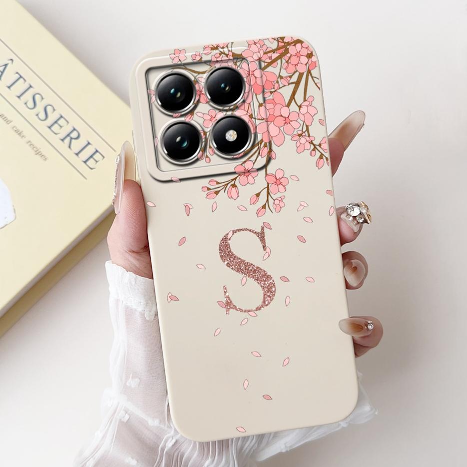 For Xiaomi Mi 14T Pro Cute Crown Letters Cover Soft Silicone Shockproof Phone Case For Xiaomi 14T Pro Mi14T 5G Shell 6.67'' Bags