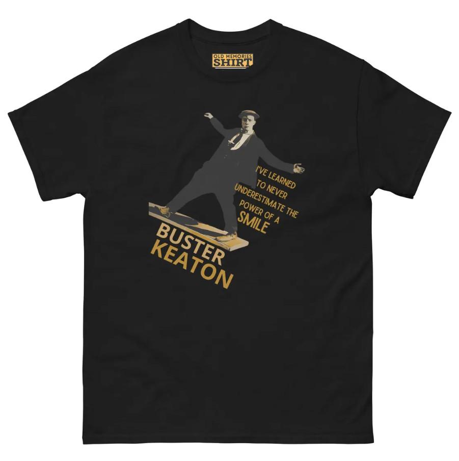 Buster Keaton Vintage Silent Film Legend Classic Retro Comedy Movie Graphic Tee Unisex T-Shirt S