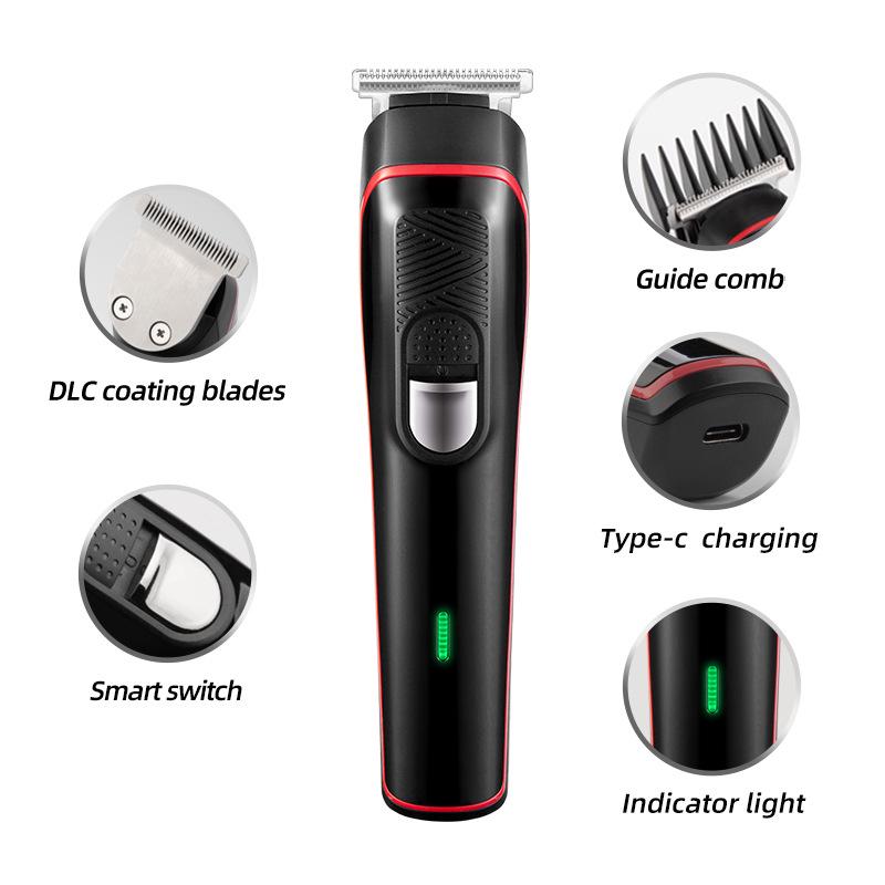 Five-in-One Electric Hair Clipper with Digital Display - Home Haircut and Shaving Set
