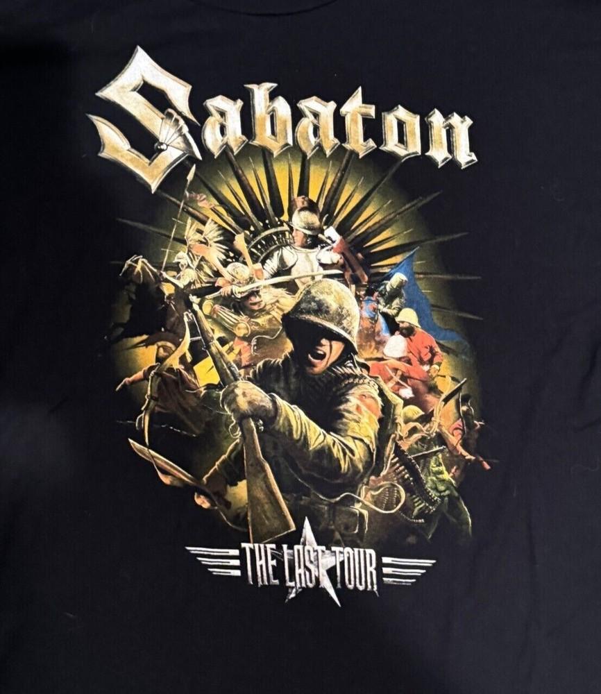 

Sabaton The Last Tour 2017 T-shirt Black Short Sleeve All Sizes S-5XL Unisex T-Shirt S