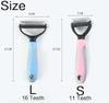 Dog Cat Comb Pet Fur Knot Cutter Grooming Shedding Tools Hair Remover Brusher Double Sided Hairdressing Pet Comb Deshedding Brush Pet Products