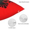 Custom Flag Of Albania Eagle Pillow Case 45X45Cm Albanian Pride Luxury Cushion Cover Soft Pillowcase