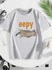 Angry Cat Meme TShirt Unisex Cat TShirt Crew Neck Short Sleeve Fashion Streetwear Women And Unisex Comfortable Fashion TShirt