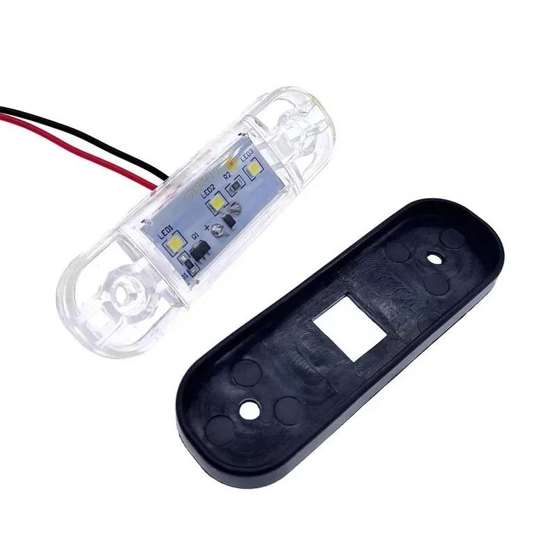 Rea 10PCS 12-24V 3 LED Universal Side Marker Clearance Warning Car Lights Trailer Truck Boat Bus Caravan