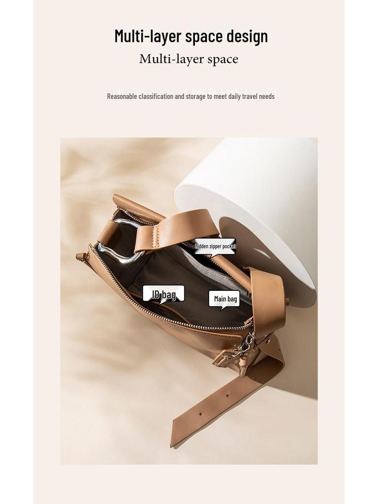 Dámská vintage crossbody taška přes rameno 2024 - High-end, Velkokapacitní, Nišový styl