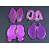 Dyed Slice Druzy Agate Matched Pair Cabochon Loose Gemstone 4Pair Lot 218Cts A-730