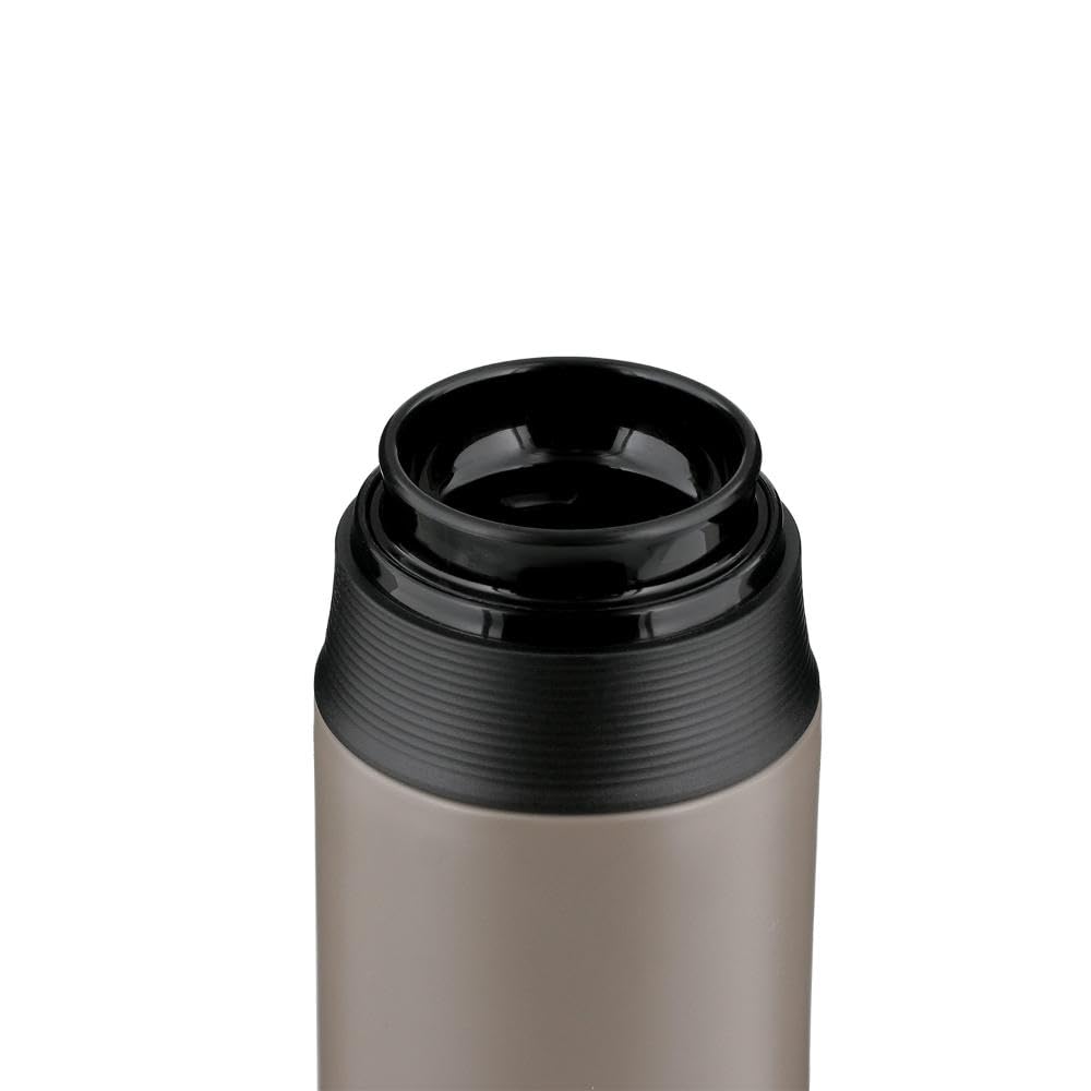 Bestco Mug Screw Vacuum Stainless Stainless Steel Cafe Bottle Bottle, Top, 500ml, Cold/Hot Insulated, Double-Layered Walled, Brown, Steel, NQ-354,
